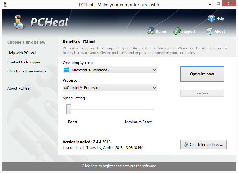 PcHeal Screenshot